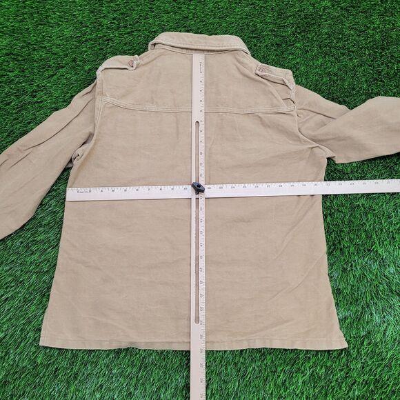 Vintage 70s MOD Hippie Jacket Womens Large 22x26 Beige - Picture 4 of 13